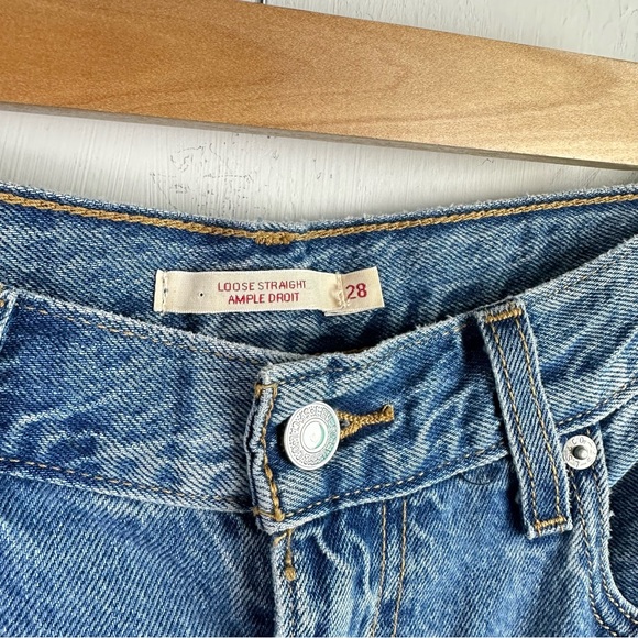 Levi's Loose Straight High Rise Denim Jeans Size 28 - Picture 5 of 12